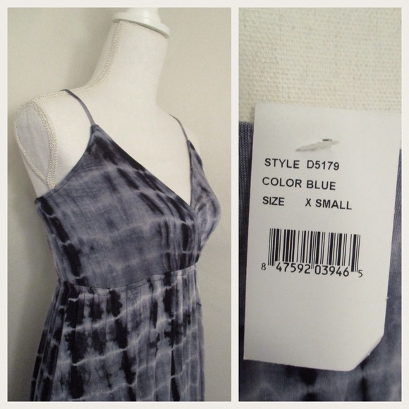 WEST KEI Blue Tie-Dye Maxi sz XS - Picture 3 of 4